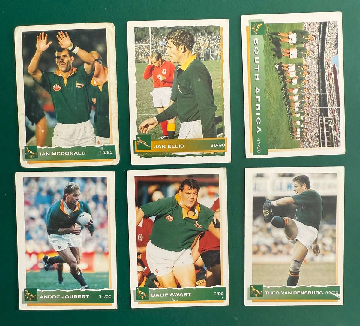 Rugby Cards - 6 * 1994 Sports Deck Rugby Cards