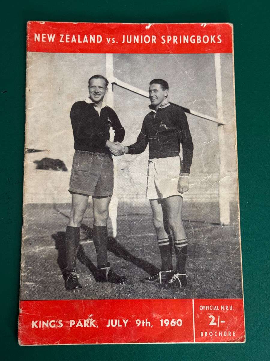 Rugby Programme - *TOUR* Junior Springboks vs New Zealand All Blacks 09/07/1960