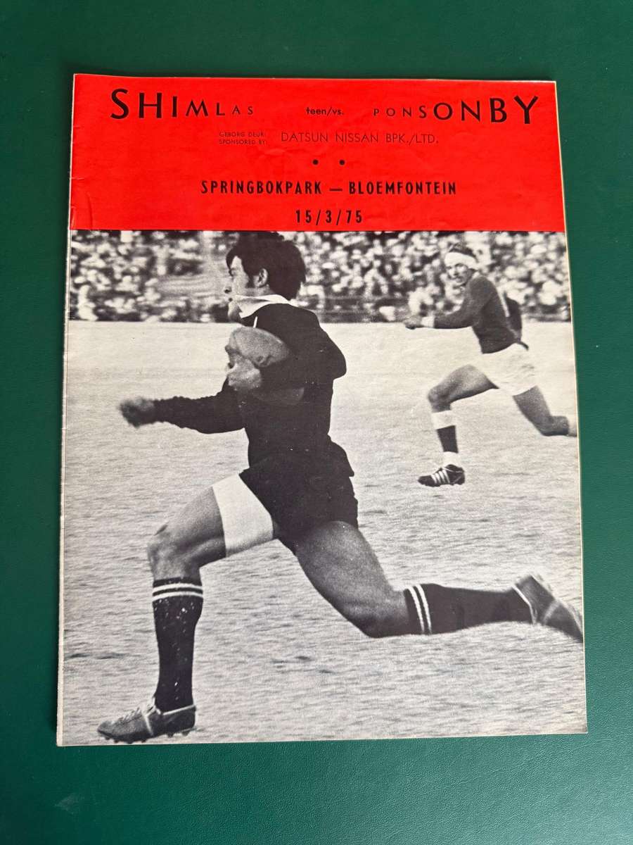 Rugby Programme - *TOUR* Free State vs Ponsonby 15/03/1975