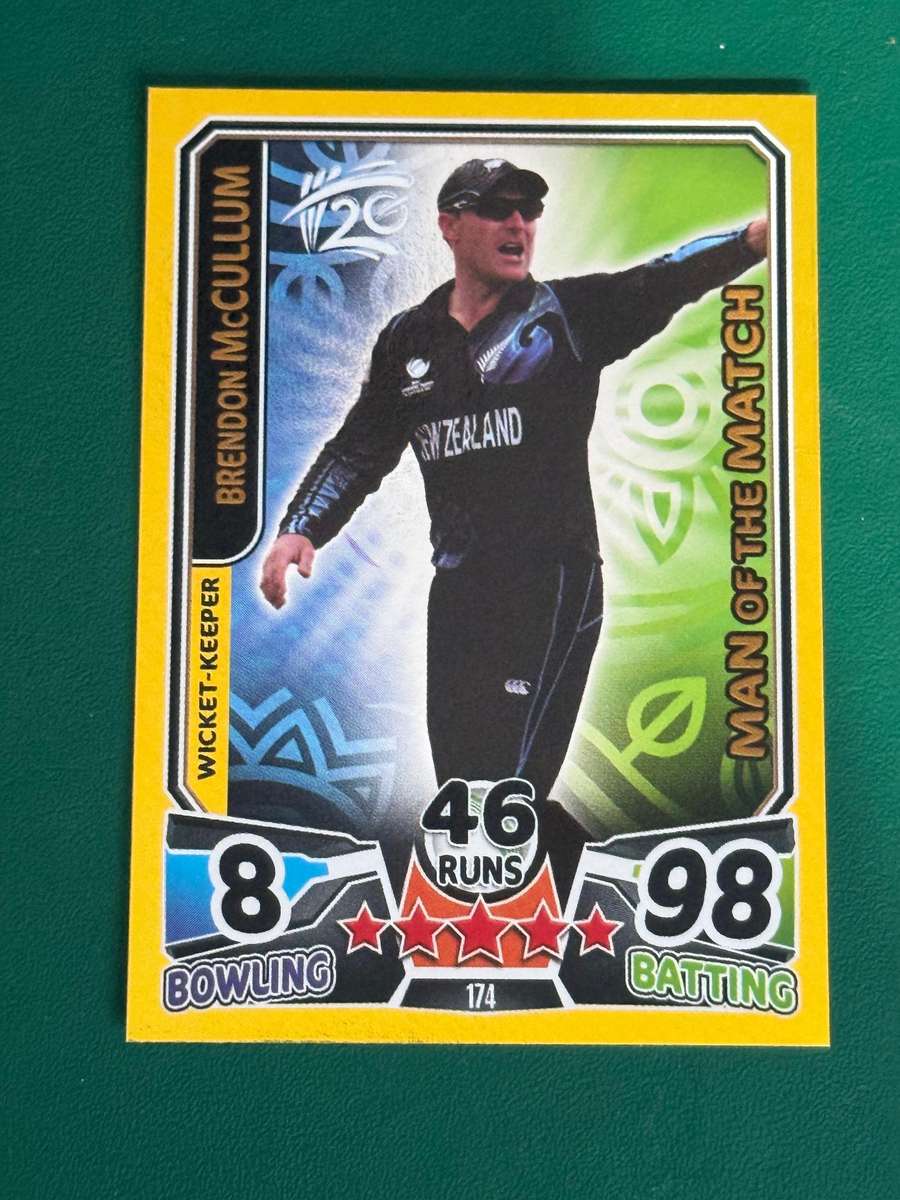 Cricket Card - Brendon McCullum (Nr174) 2014 Cricket Attax foil card