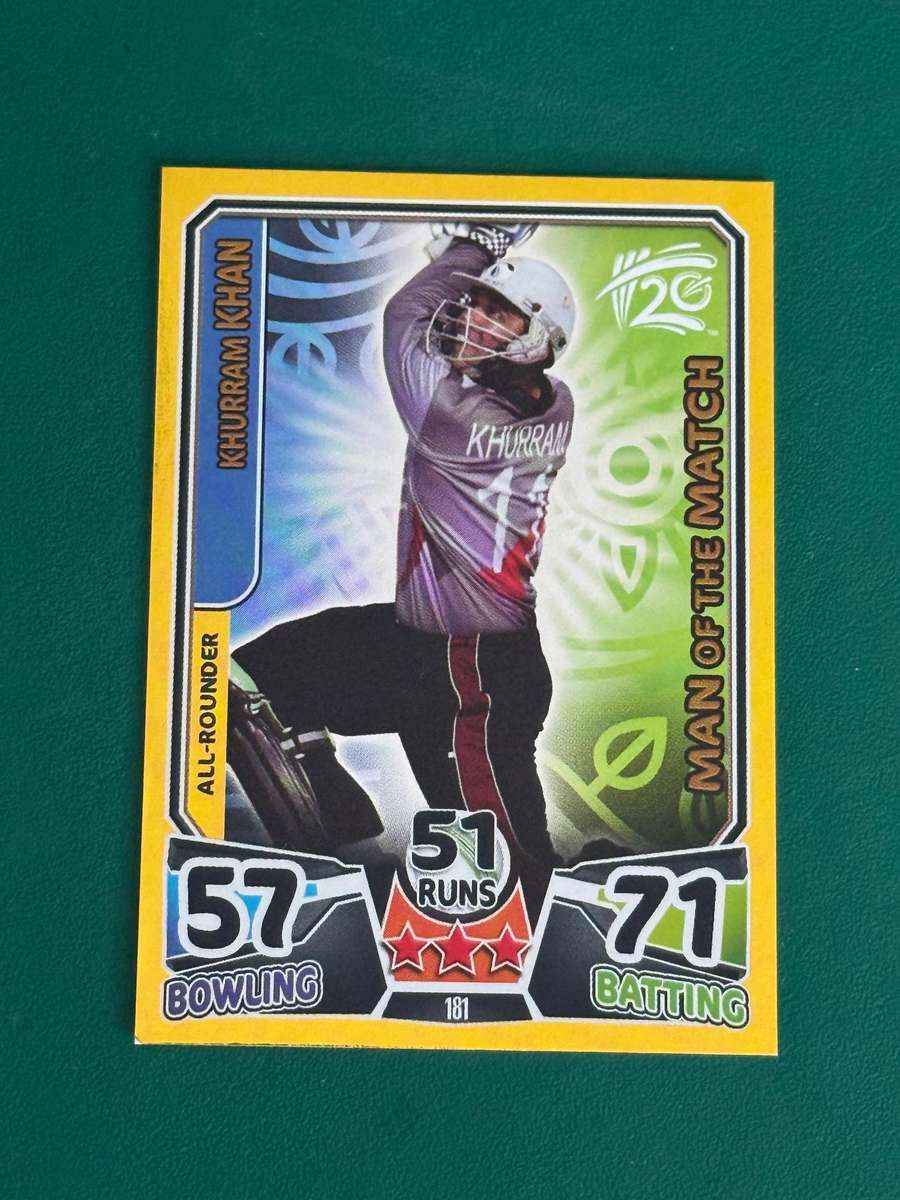 Cricket Card - Khurram Khan (Nr181) 2014 Cricket Attax foil card