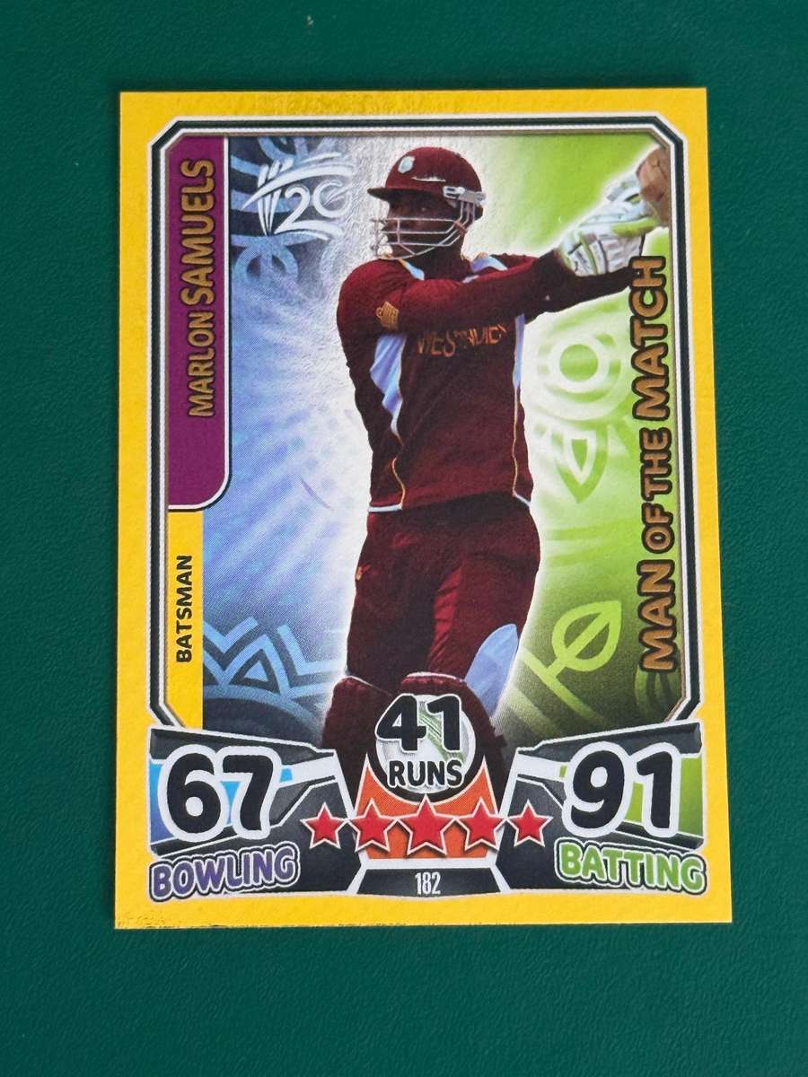 Cricket Card - Marlon Samuels (Nr182) 2014 Cricket Attax foil card