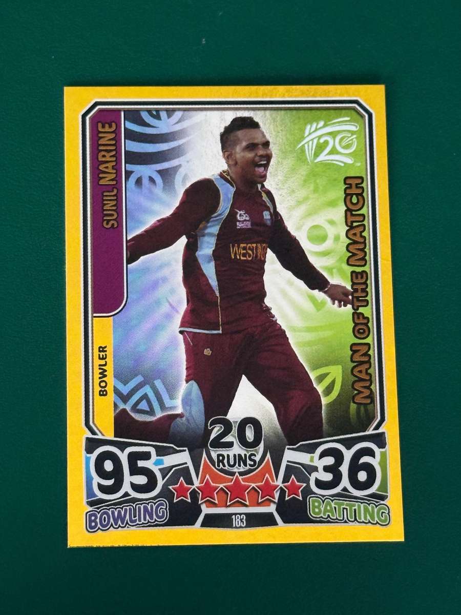 Cricket Card - Sunil Narine (Nr183) 2014 Cricket Attax foil card
