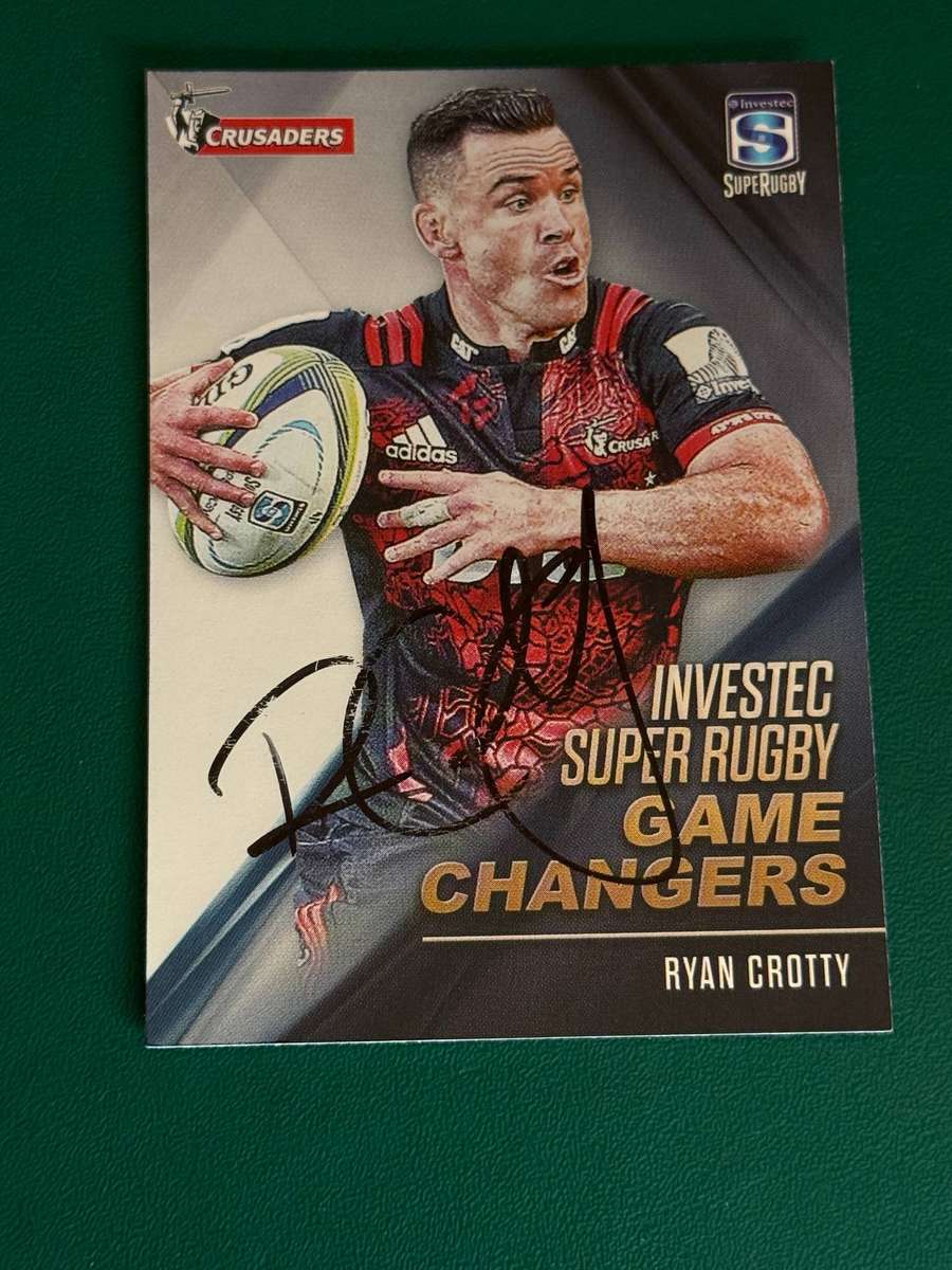 Rugby Card - *SIGNED* Ryan Crotty 2018 Tap and Play Gamechangers Foil Card