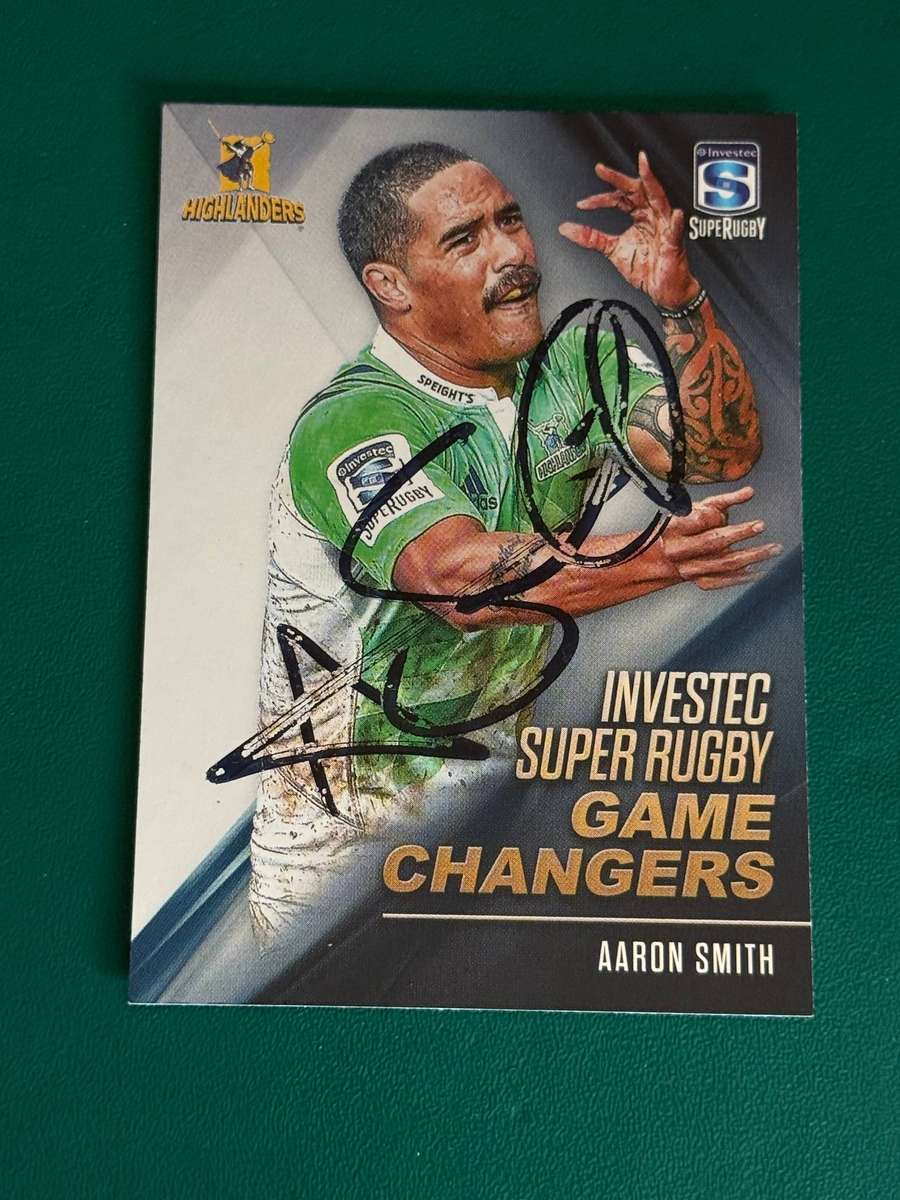 Rugby Card - *SIGNED* Aaron Smith 2018 Tap and Play Gamechangers Foil Card