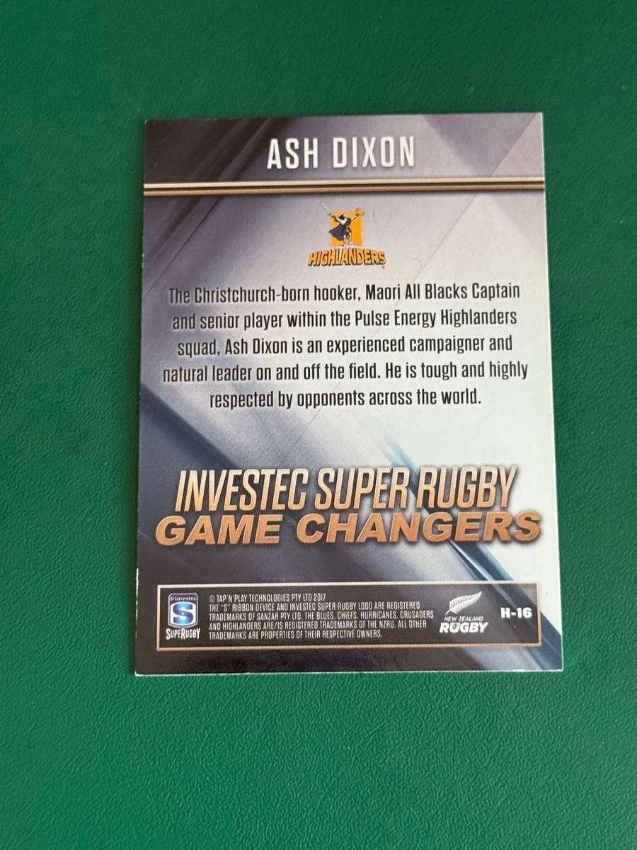 Rugby Card - *SIGNED* Ash Dixon 2018 Tap and Play Gamechangers Foil Card