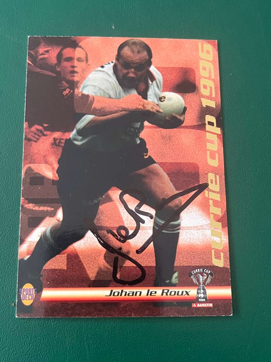 Rugby Card - *SIGNED* Johan le Roux 1996 Sports Deck Card