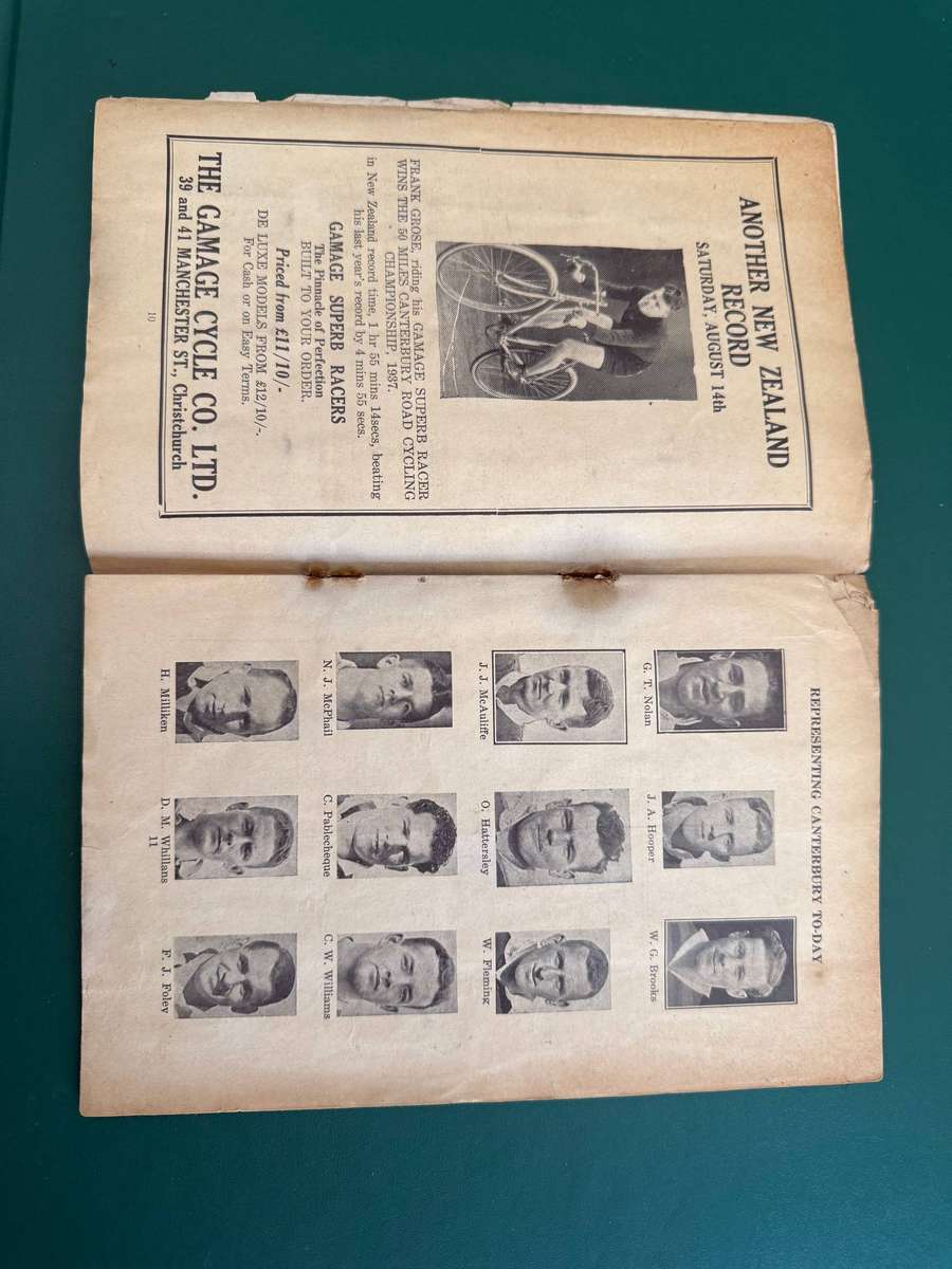 Rugby Programme - *TOUR* South-Africa vs Canterbury 21/08/1937 (Lancaster Park)