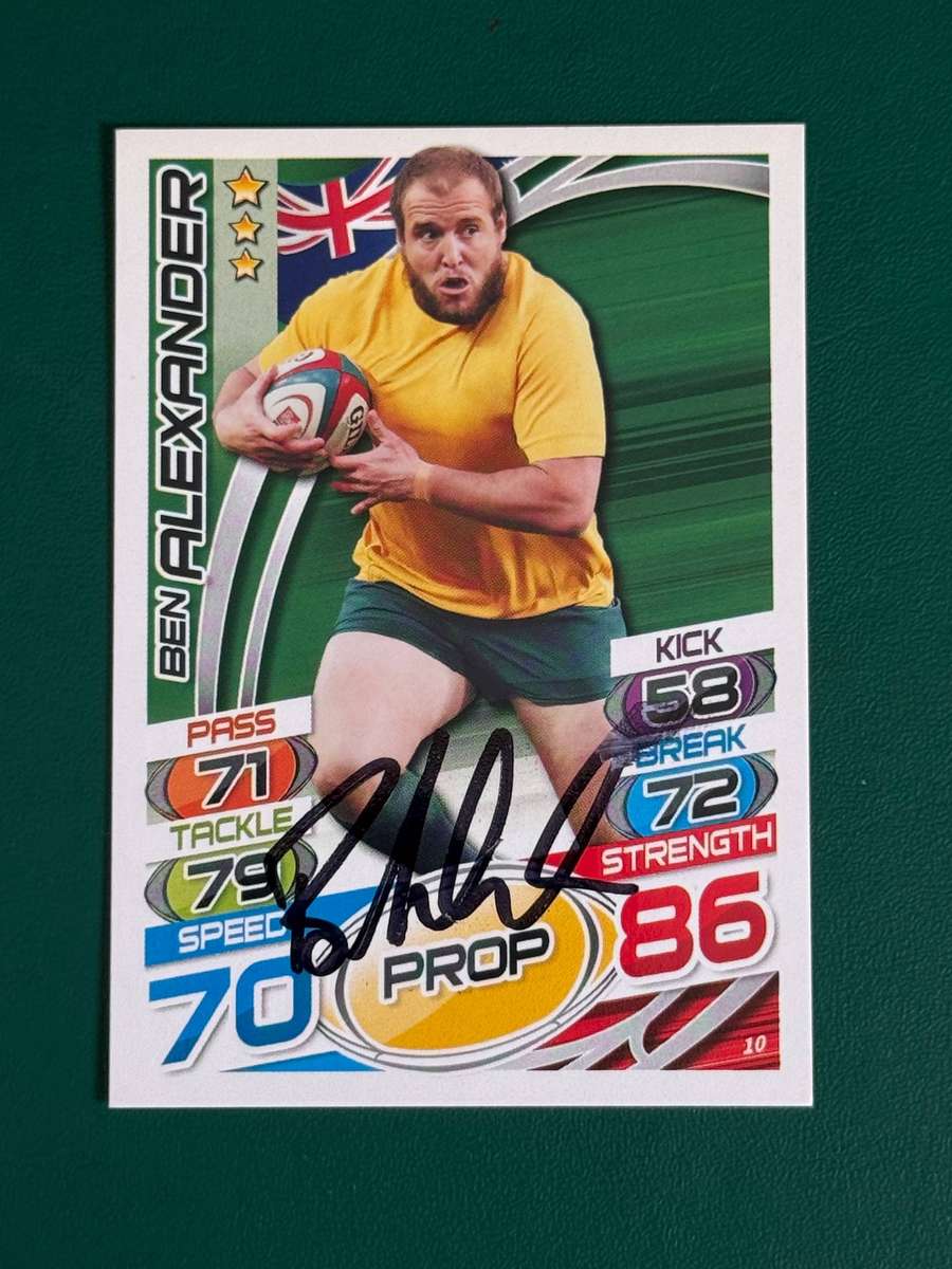 Rugby Card - *SIGNED Ben Alexander 2015 Topps Rugby Attax Rugby Card