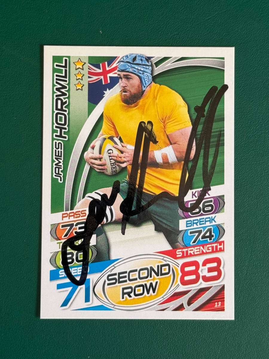 Rugby Card - *SIGNED James Horwill 2015 Topps Rugby Attax Rugby Card