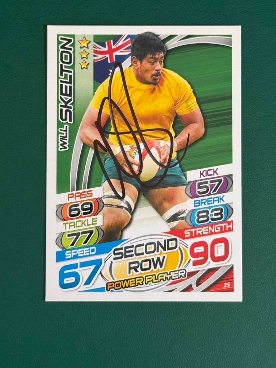 Rugby Card - *SIGNED Will Skelton 2015 Topps Rugby Attax Rugby Card