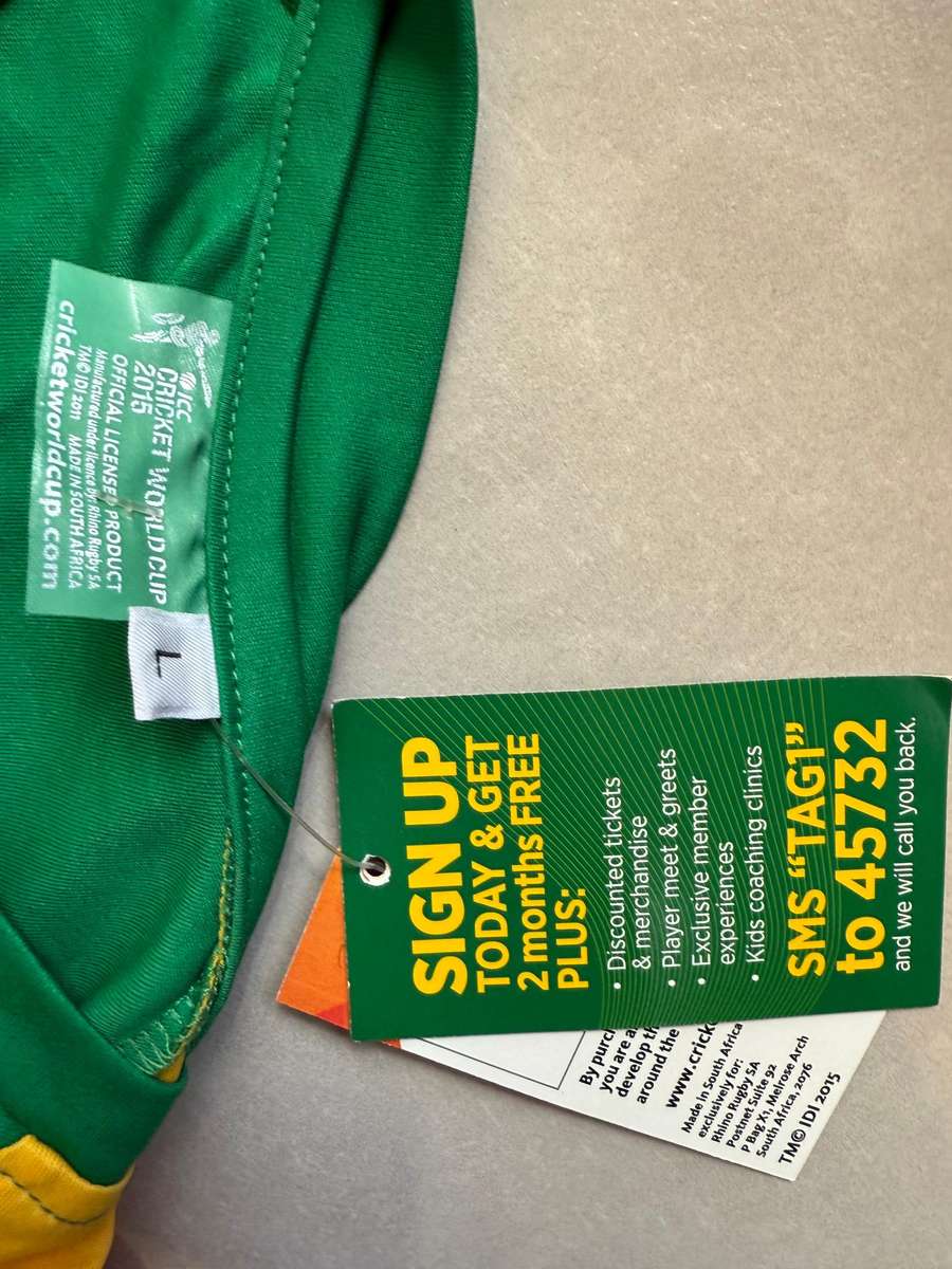 Cricket Shirt - 2015 South-Africa Cricket World Cup Shirt (With tags)