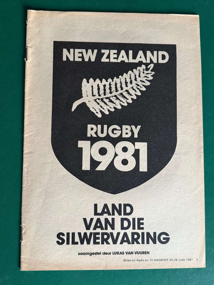 Rugby Supplement/Guide - (24 Pages)  New Zealand Rugby 1981 (Land van die Silwervaring)