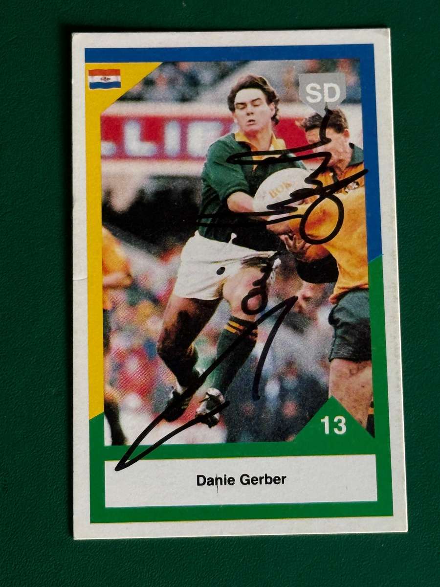 Rugby Card - *SIGNED* Danie Gerber 1992 Sports Deck Rugby Card