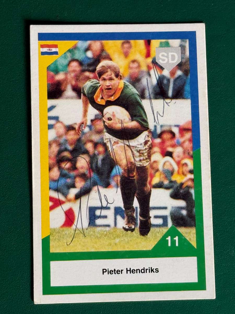 Rugby Card - *SIGNED* Pieter Hendriks 1992 Sports Deck Rugby Card
