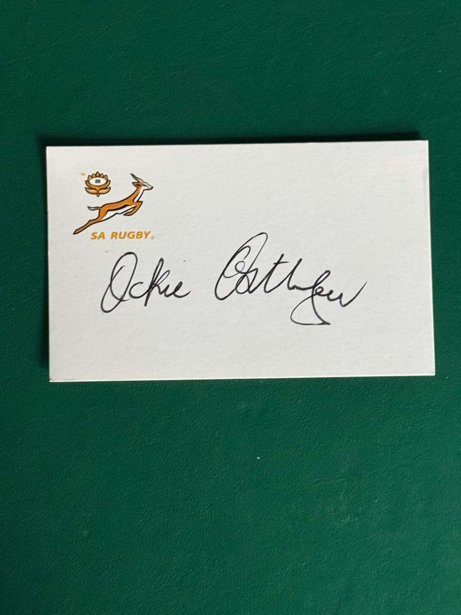 Rugby Autograph - Ockie Oosthuizen (Springbok Nr520)