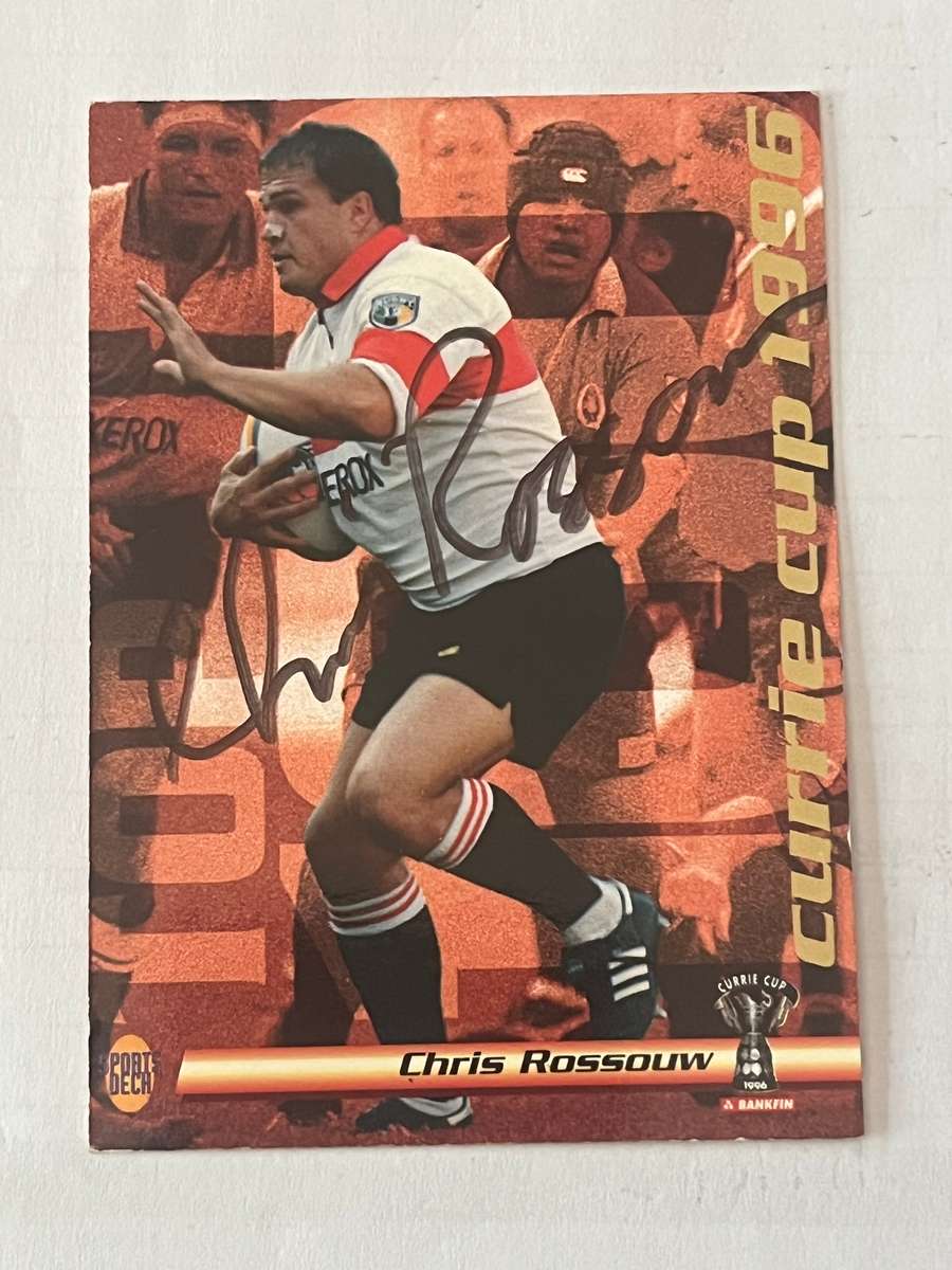 Rugby Card - *SIGNED* Chris Rossouw 1996 Sports Deck Rugby Card