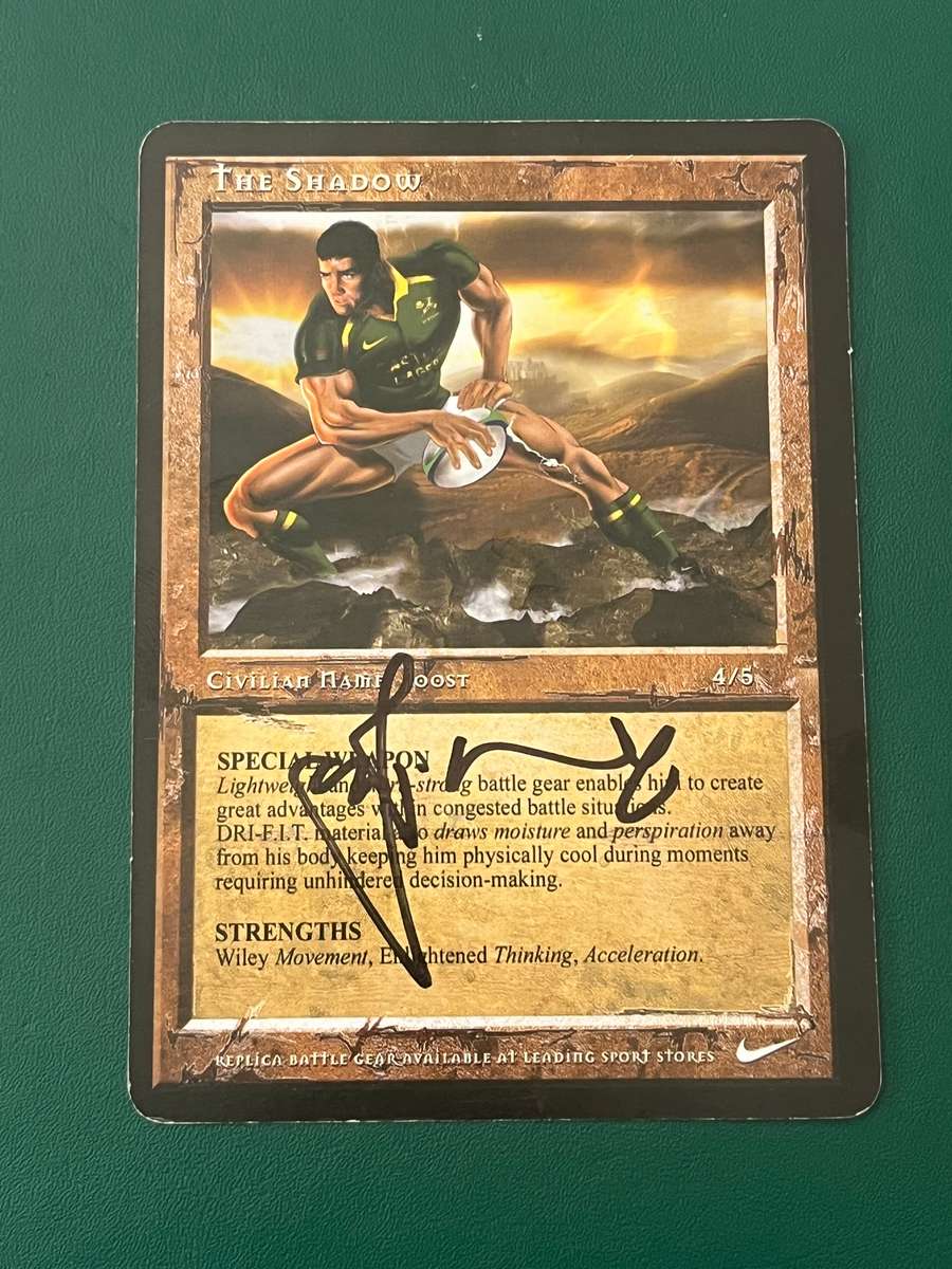 Rugby Card - *SIGNED* Joost van der Westhuizen 2001 Nike : The season of battle Rugby Card