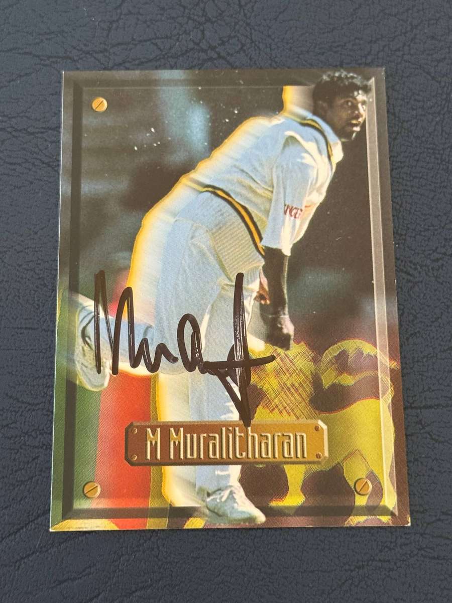 Cricket Card - *SIGNED* Muttiah Muralitharan 1997 Sports Deck Cricket Card