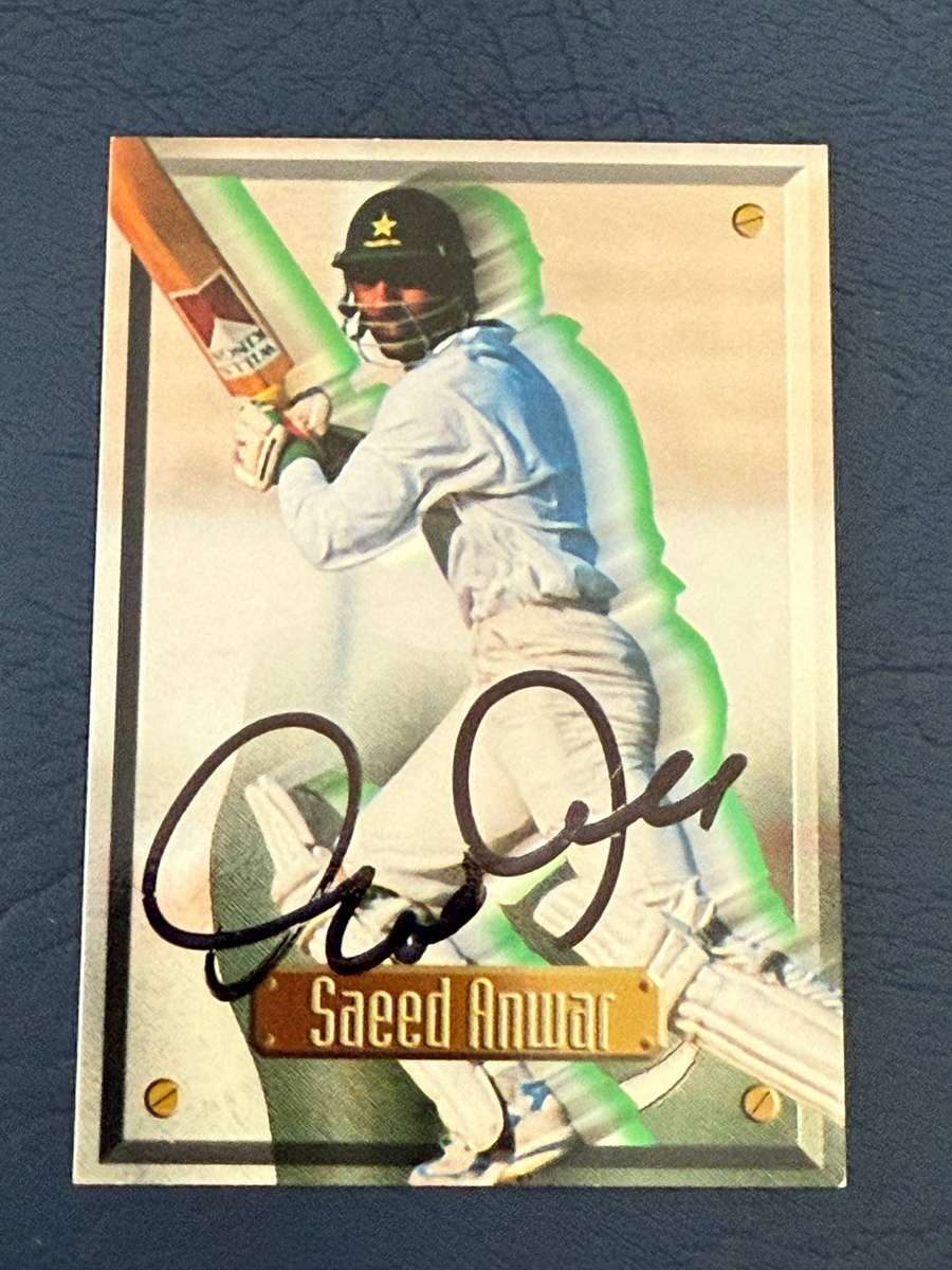 Cricket Card - *SIGNED* Saeed Anwar 1997 Sports Deck Cricket Card
