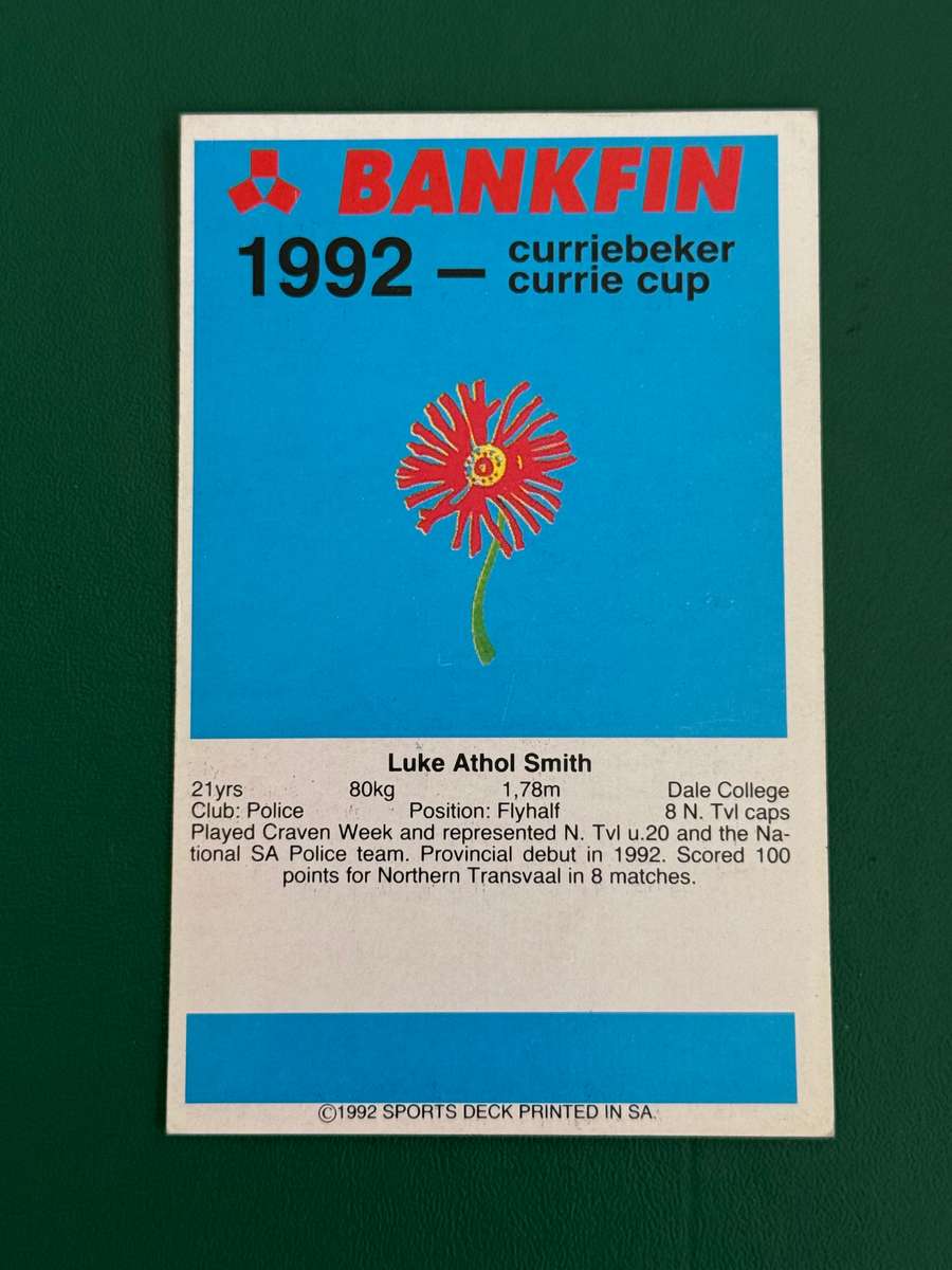 Rugby Card - Luke Smith 1992 Sports Deck Rugby Card Nr102