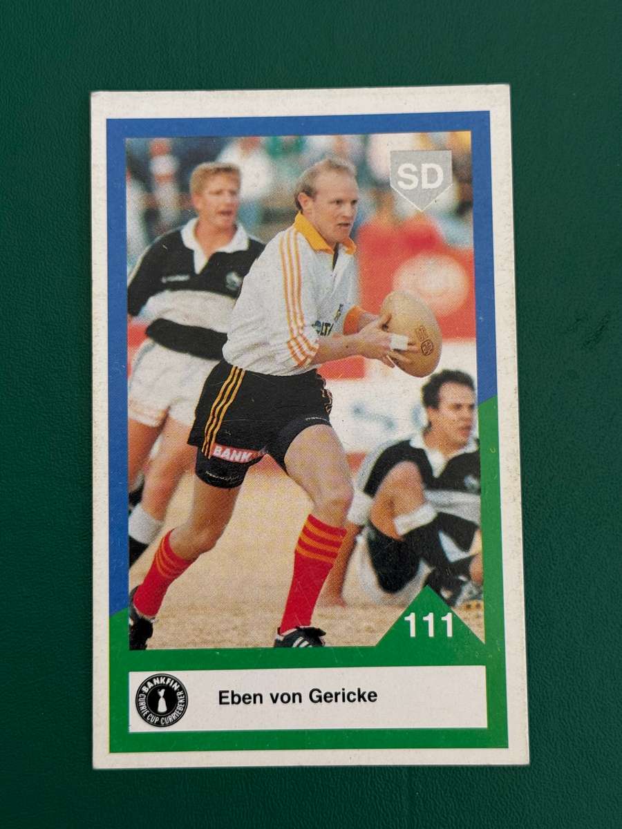 Rugby Card - Eben von Gericke 1992 Sports Deck Rugby Card Nr111