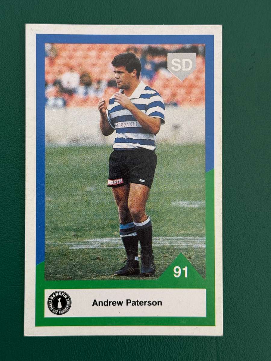 Rugby Card - Andrew Paterson 1992 Sports Deck Rugby Card Nr91