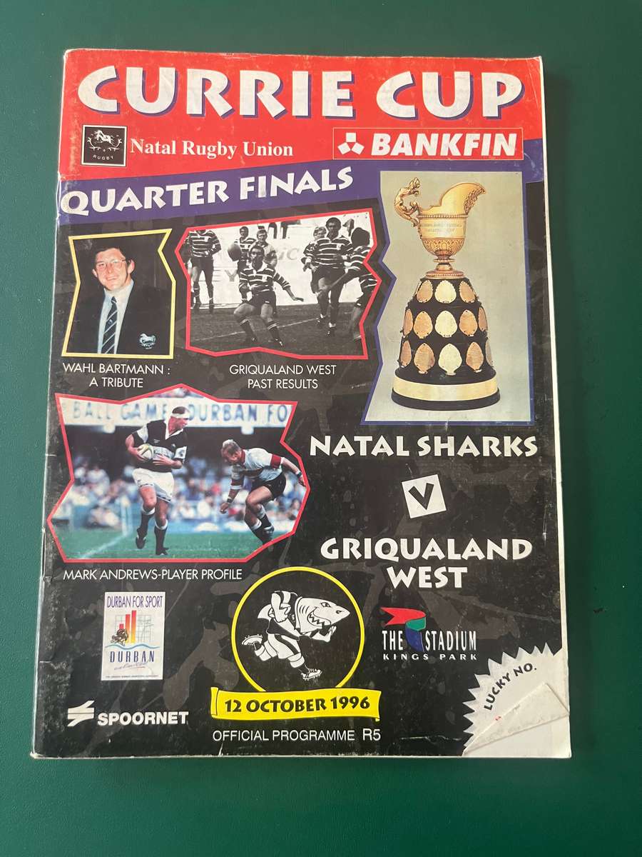 Rugby Programmes - 2 * Natal 1996 Rugby Programmes (Vs Boland and vs Griquas)