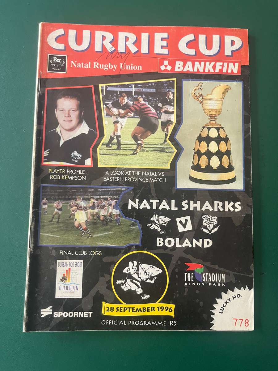 Rugby Programmes - 2 * Natal 1996 Rugby Programmes (Vs Boland and vs Griquas)