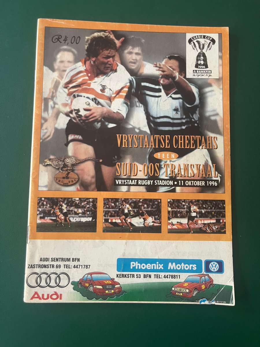 Rugby Programme - Free State vs South-Eastern Transvaal 11/10/1996