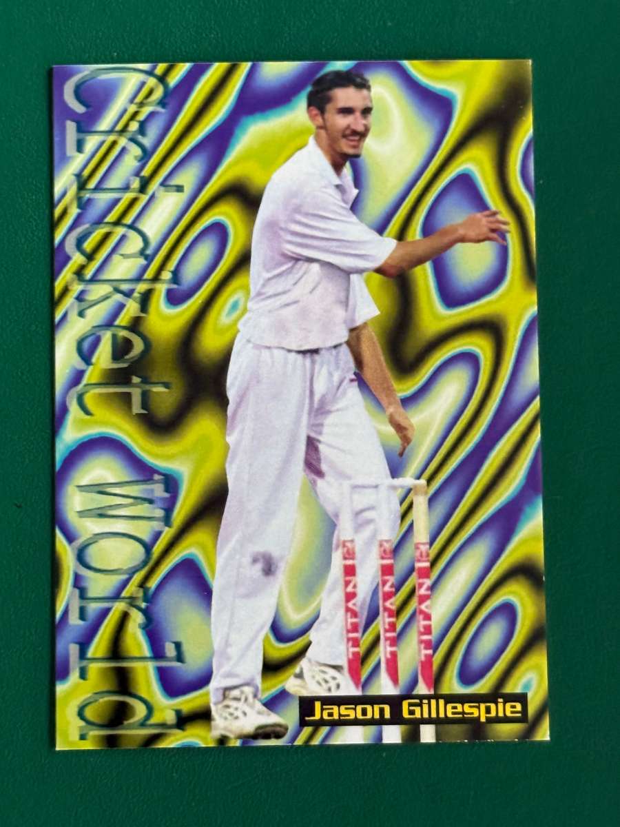 Cricket Card - Jason Gillespie 1996 Sports Deck Cricket Card