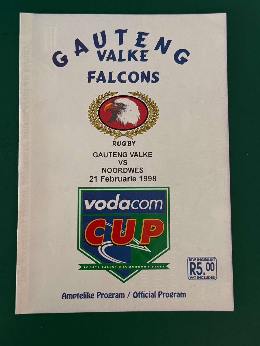 Rugby Programme - Falcons vs Leopards 21/02/1998