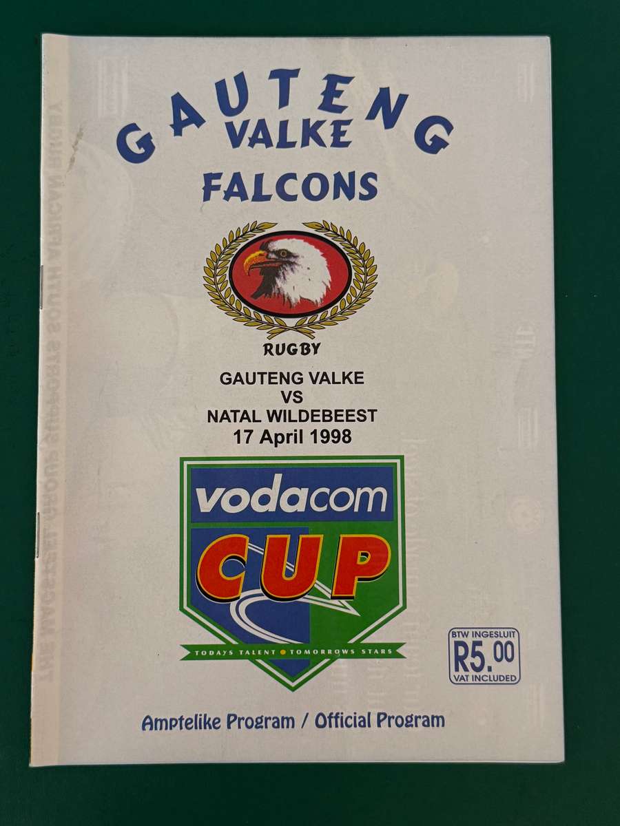 Rugby Programme - Falcons vs Natal 17/04/1998
