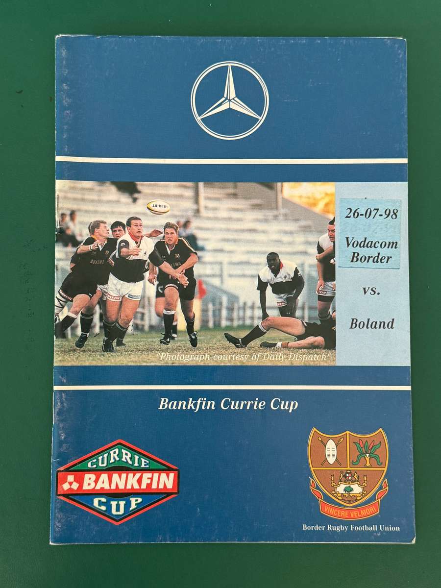 Rugby Programme - Border vs Boland 26/07/1998