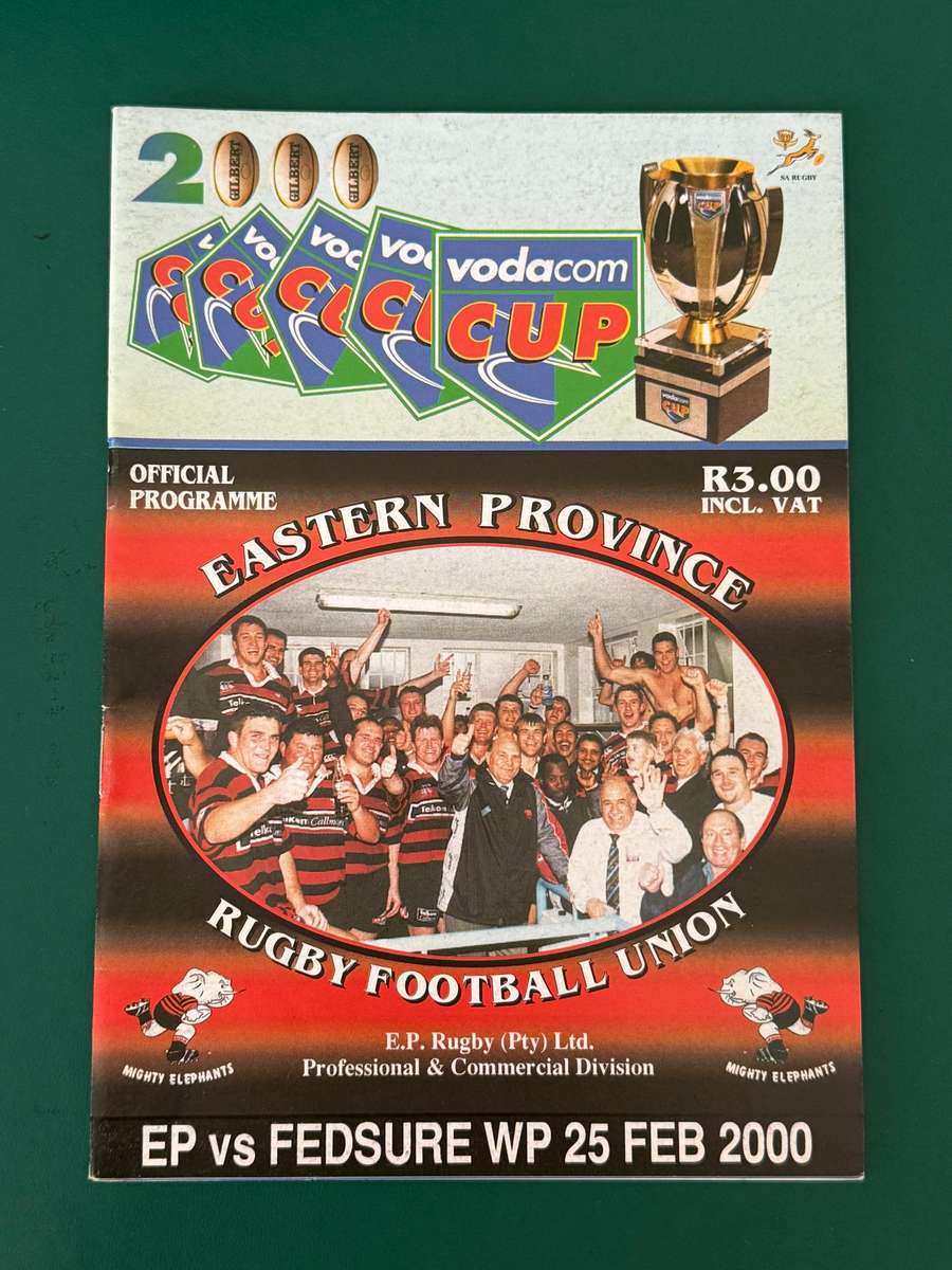 Rugby Programme - Eastern-Province vs Western-Province 25/02/2000