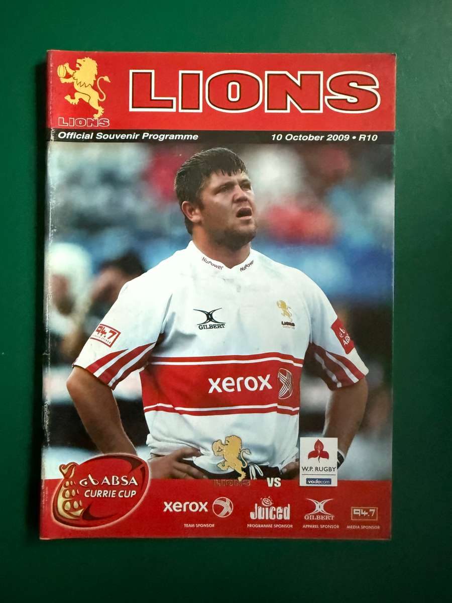 Rugby Programme - Lions vs Western-Province 10/10/2009