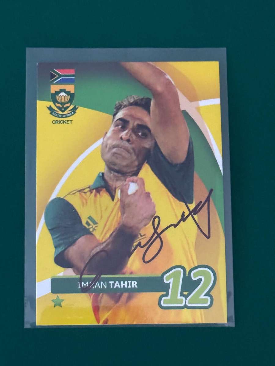 Cricket Card - *SIGNED* Imran Tahir 2014 Big Ball Cricket Card