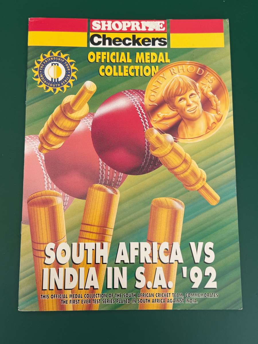 Cricket - Complete Checkers South-Africa vs India in SA 1992 Medal Collection