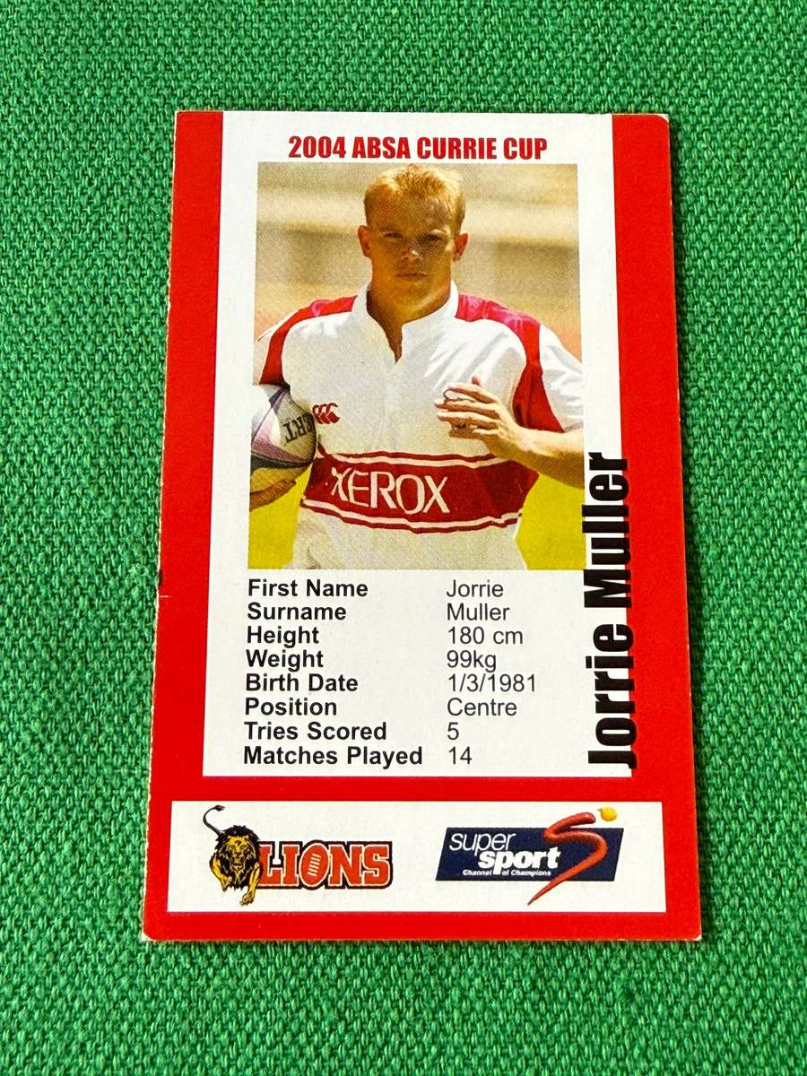 Rugby Card - Jorrie Muller 2004 Pinnacle Rugby Card