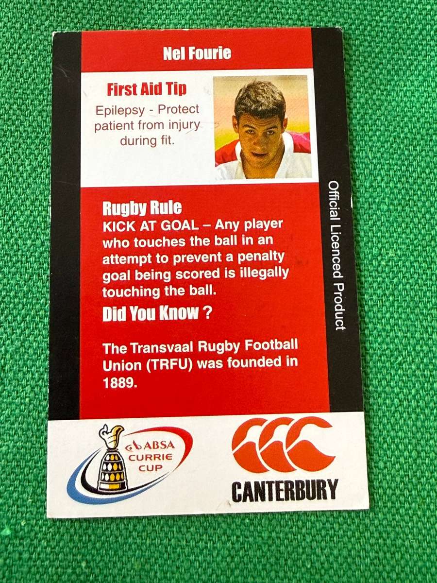 Rugby Card - Nel Fourie 2004 Pinnacle Rugby Card