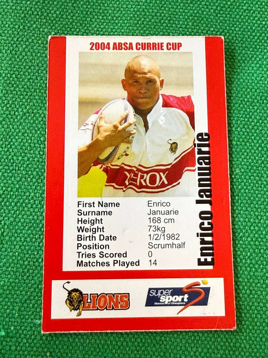 Rugby Card - Enrico Januarie 2004 Pinnacle Rugby Card