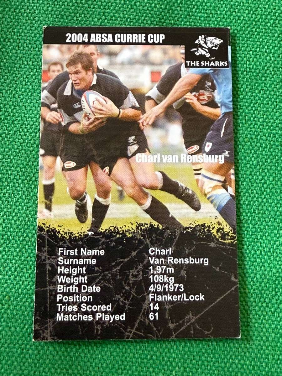 Rugby Card - Charl van Rensburg 2004 Pinnacle Rugby Card