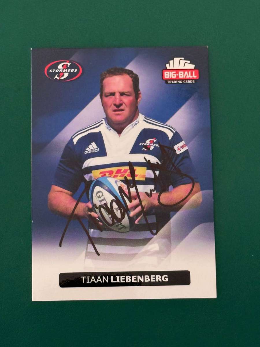 Rugby Card  *SIGNED* Tiaan Liebenberg 2012 Big Ball Rugby Card