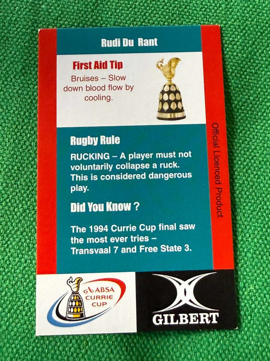 Rugby Card - Rudi du Randt 2004 Pinnacle Rugby Card