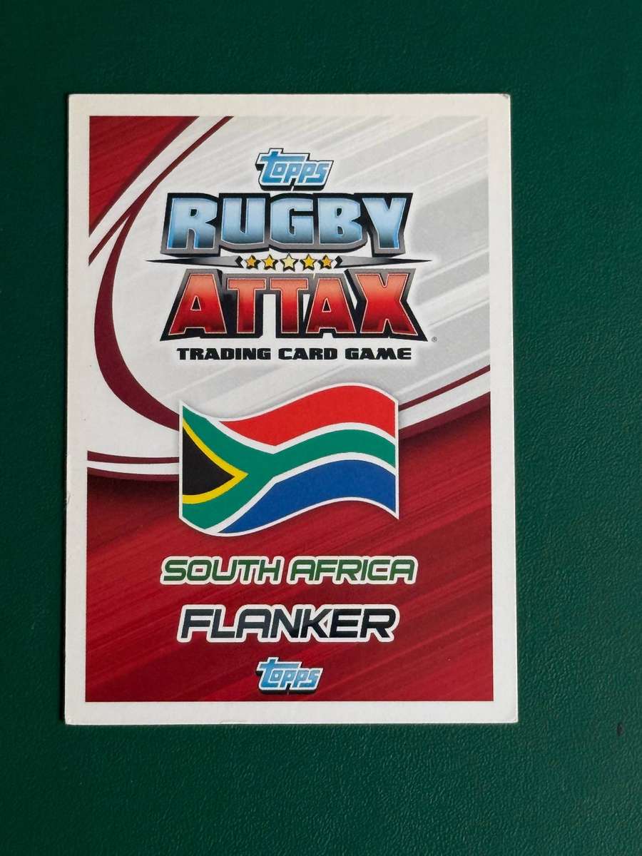 Rugby Card - *SIGNED Schalk Burger 2015 Topps Rugby Attax Rugby Card