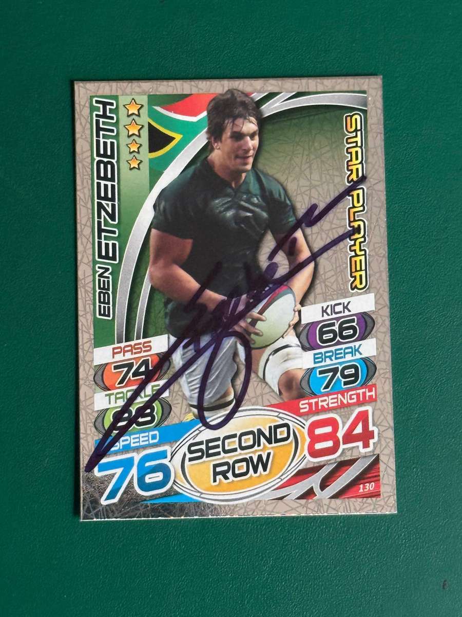 Rugby Card - *SIGNED Eben Etzebeth 2015 Topps Rugby Attax Rugby Card