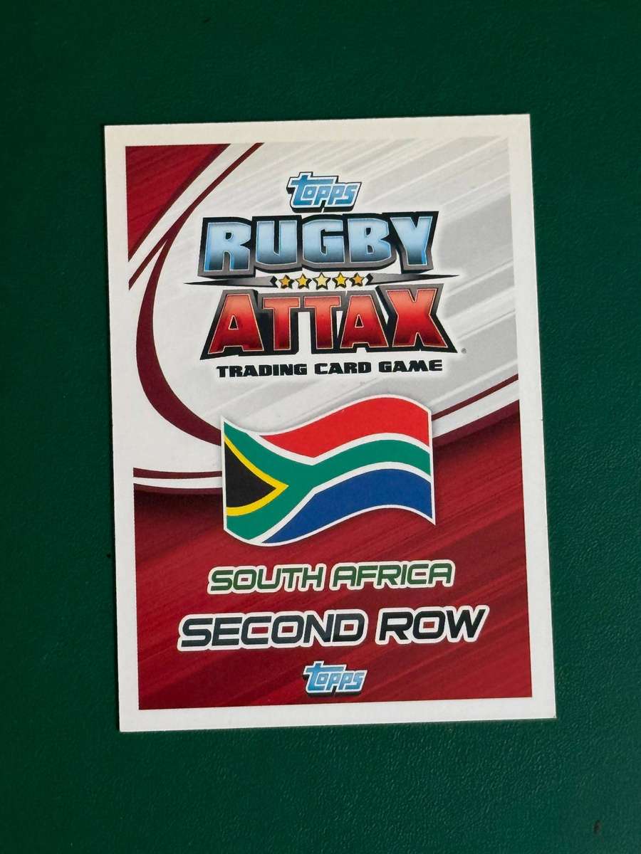 Rugby Card - *SIGNED Eben Etzebeth 2015 Topps Rugby Attax Rugby Card