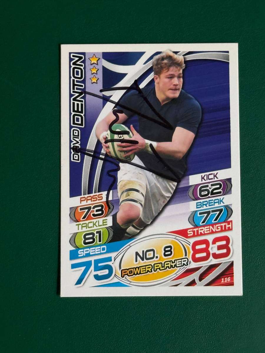 Rugby Card - *SIGNED David Denton 2015 Topps Rugby Attax Rugby Card
