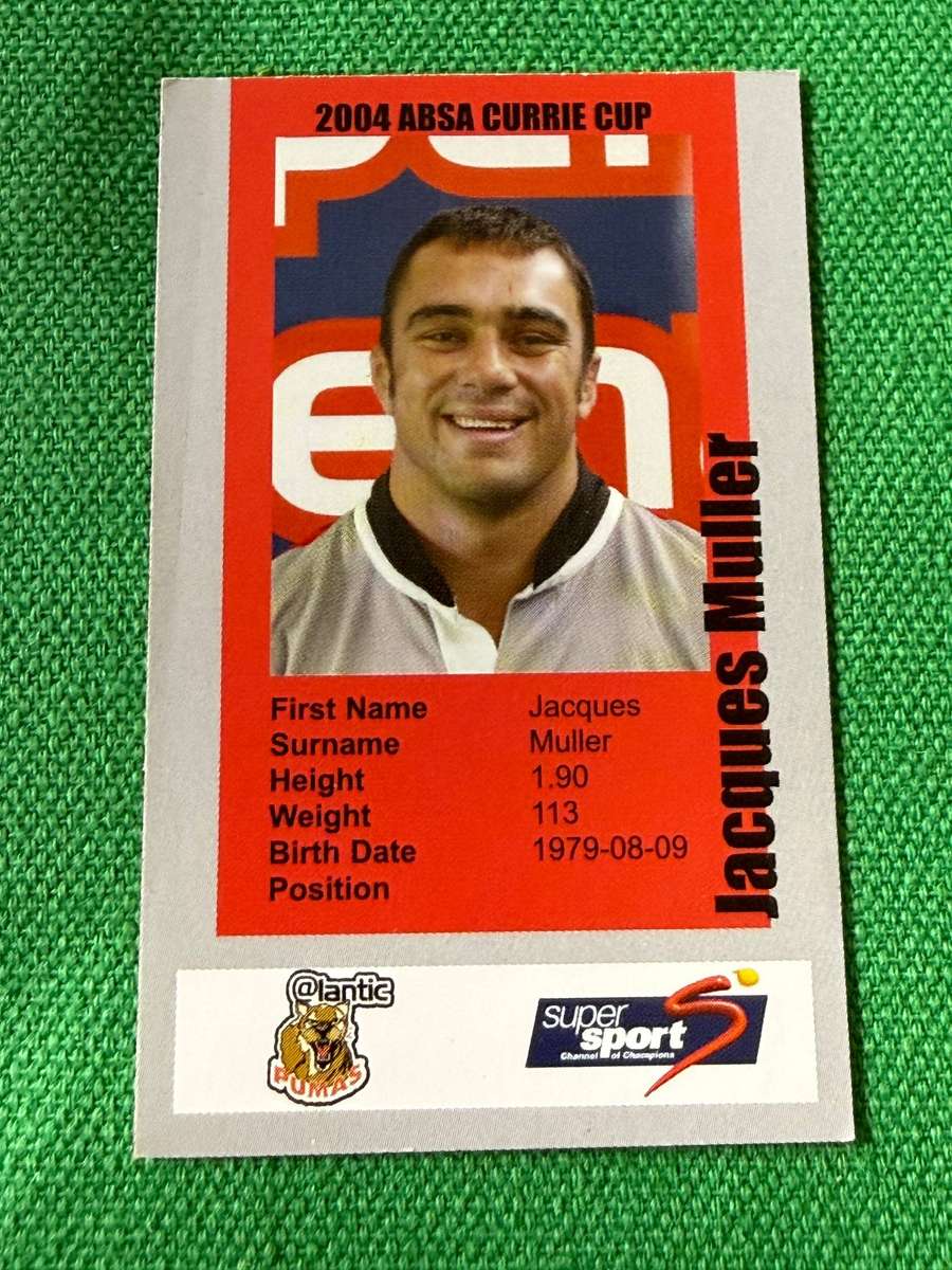 Rugby Card - Jacques Muller 2004 Pinnacle Rugby Card