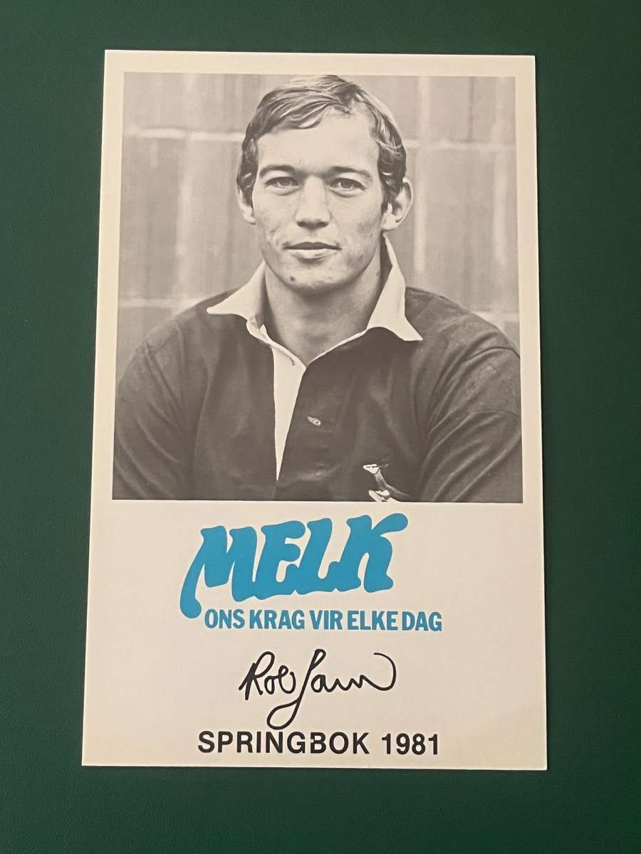 Rugby Card - Rob Louw 1981 Milk/Melk Rugby Card